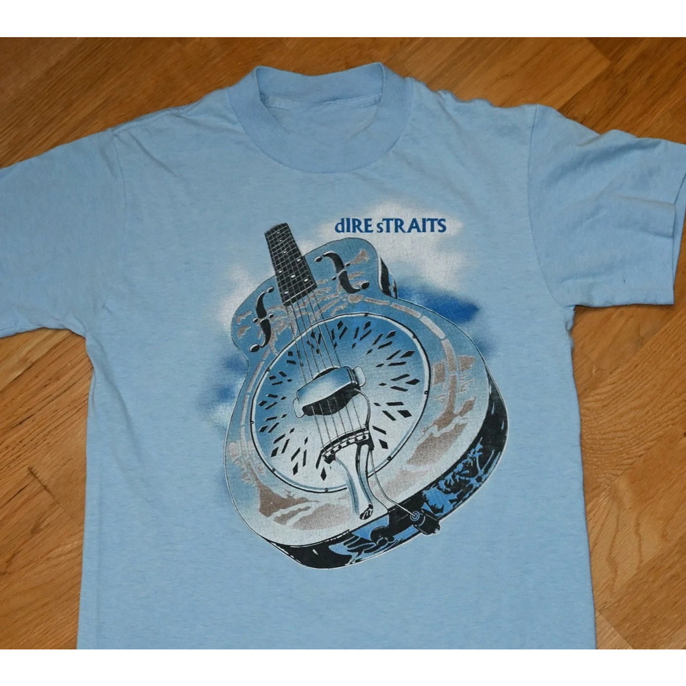 Dire Straits T Shirt Light Blue